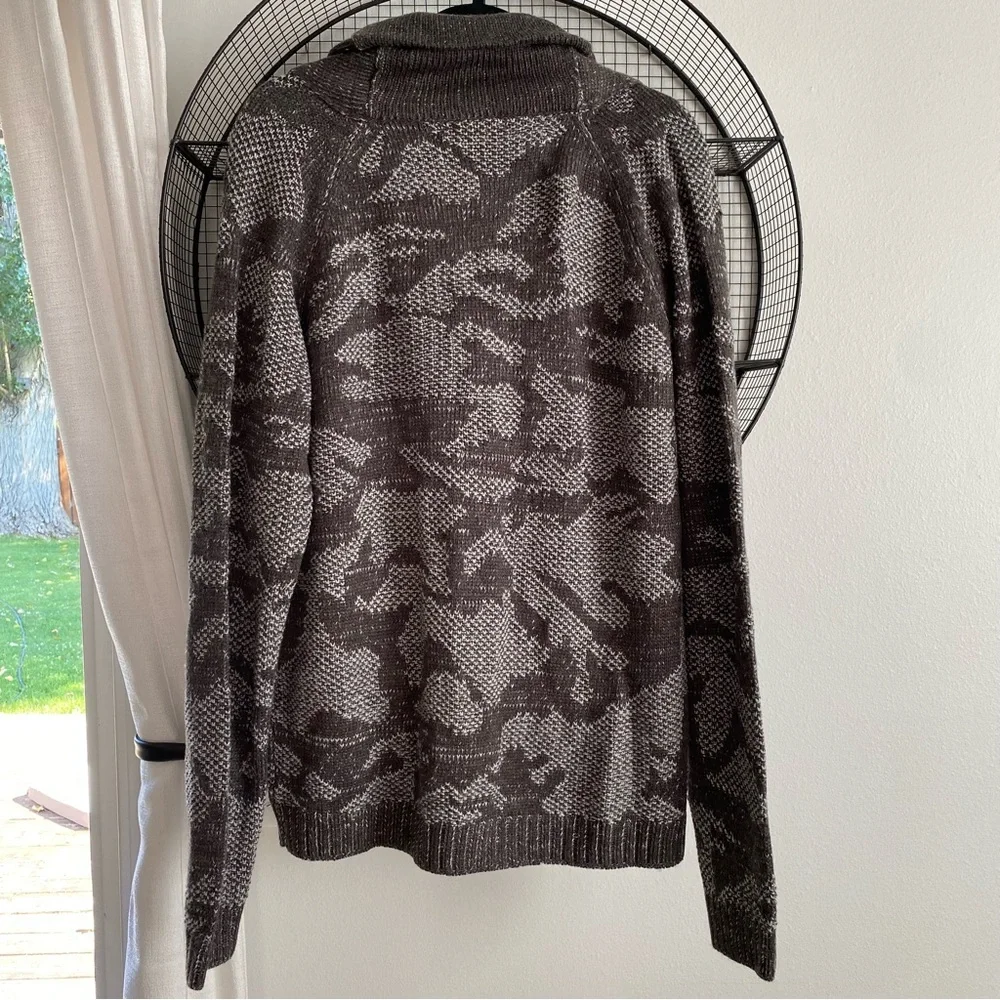 NWT mens HEDGE Camo Shawl Collar Button Cardigan - Picture 5 of 10